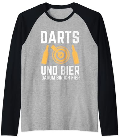 Darts und Bier Dart Darter Lustiger Spruch Raglan