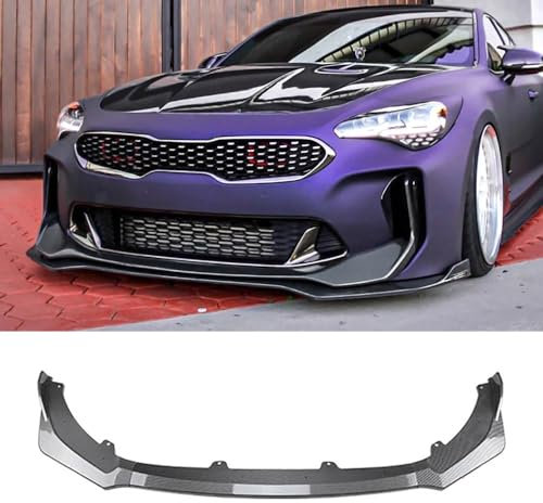 Auto Frontstoßstange Splitter Spoiler Diffusor Lippe für KIA Stinger GT 2018 2019 2020 2021 2022 2023 Auto Styling Körper Kit,Carbon Fiber Look