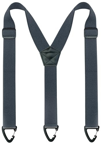 JEMYGINS Hidden Grey Suspenders for Men Under Clothes with 3 Snap Loop (1.5 Wide) (10)