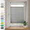 Sonello Plissee Klemmfix ohne Bohren 75cm x 120cm Anthrazit Faltrollo Plisseerollo Jalousie für Tür & Fenster Blickdicht Sichtschutz Sonnenschutz Fertifplissee Rollo
