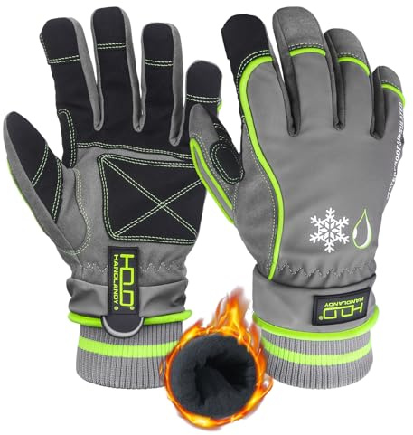 KONGOUARD Waterproof Insulated Work Gloves,3M Thinsulate Thermal Winter Gloves for Men Women Touch Screen, Warm Ski Snowboard Cold Weather Gloves M