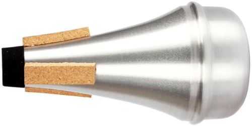 ibasenice Sourdine de Trompette en Alliage D'aluminium Argenté Légère et Élégante, Ensemble de 2 Pièces pour Instruments à Cuivre, Atténuation Sonore pour Pratique Silencieuse
