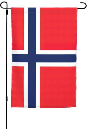 Bandera noruega con impresión de bandera noruega para patio al aire libre, bandera de casa para decoración de jardín, divertida bandera al aire libre, 11.8 x 17.7 pulgadas