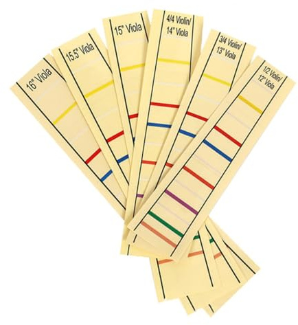 Cello Fingerpositionsmarkierung für 3/4 Größe, Anfänger, Papier | Gelb, Leicht Ablösbar, Hilft Beim Lernen des Griffbretts und Steigert die Übungseffizienz