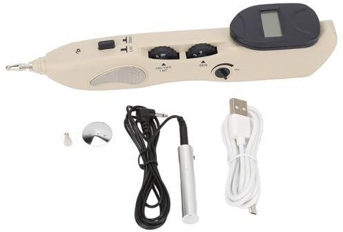 Pluma de acupuntura electrónica, estimulador de punción seca ajustable de 10 niveles, pluma de masaje de meridianos de energía portátil