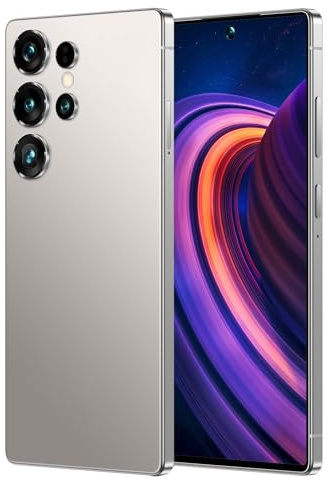Telefoni Cellulari 5G, Telefono S25 Ultra Android 14, 16B RAM, 1TB ROM, Telefono Android Economico, 7,3 Pollici, 7800mAh Dual SIM Sbloccato, Fotocamera Principale Da 108MP, FaceID/GPS,Grey-7.3 Inch