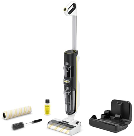 KÄRCHER Saugwischer FCV 4 Dry Extra, kabelloser Saugwischer mit 4 Reinigungsmodi, Akkulaufzeit: ca. 45 min, Flächenleistung pro Akkuladung: ca. 200 m², Reinigungs-, Lade- und Trocknungsstation