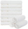 Brandsseller Juego de 10 Toallas de Jabón 30 x 30 cm Franela Toalla para Invitados con Percha Algodón 470 g/m² Baño Hogar - Blanco