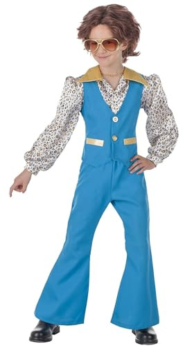 Banyant Toys Costume pour enfant 70 ans Bleu 10-12 ans