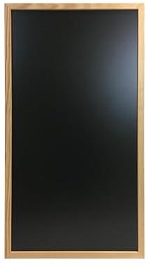 Ardoise murale cadre carré en bois brut dimensions 100 x 55 cm - Fabrication française