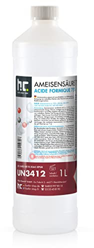 Höfer Chemie – 6 x 1L Ameisensäure 75% – Starker Entkalker & Reiniger für Imker, Leder, Kunststoffe & Edelsteine – Ideal zum Entkalken, Beizen & Imprägnieren – Methansäure, Formylsäure, Carbonsäure