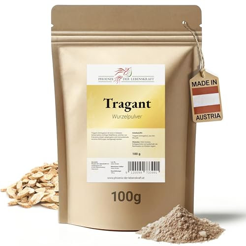 Tragant Pulver - 100g, Astragalus, fein gemahlen, natürlich, Top Premium Qualität, Hergestellt in Österreich