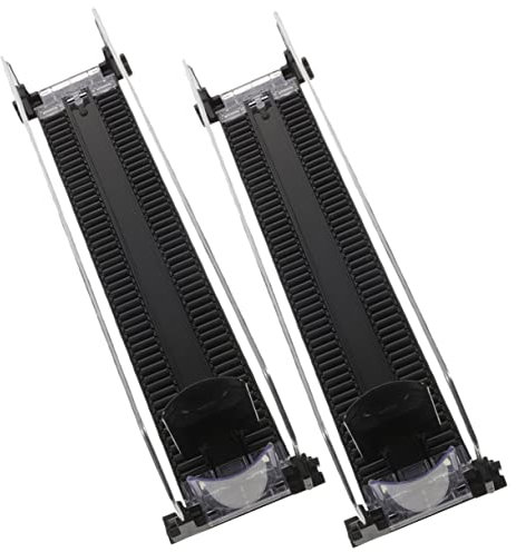 LABRIMP Can Organizer for Refrigerator Plastic Drink Pusher 2pcs 380-390mm Beverage Dispenser Rail Automatic Shelf Replenishment for Fridge and Retail Display