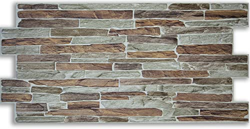 Grace Baltic - 4,9 m²/10 Stück Beste Qualität 3D Wandpaneele Wandverkleidung PVC-Verkleidung Wanddeko Wandtattoos elastisch 1mm Stärke Gibraltar