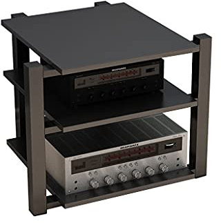 Lautsprecherständer Audio-Halterung, bodenstehende Audio-Halterung, modernes Wohnzimmer-Schrank-Rack, Video-Medien-Halterung, dreischichtige Audio-Halterung, 25,59 Zoll hoch Speaker stand ( Color : A