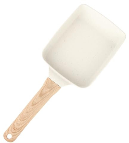 NDNCZDHC Padella Tamagoyaki, Padella Per Frittata Giapponese Padella Antiaderente Tamagoyaki Per Uova Padella Takoyaki Quadrata Per Cucina, Bianco 18x15x4 Cm​