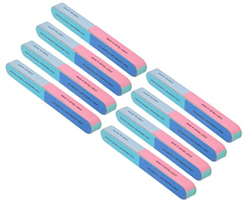 Mikinona 8 Bloques Pulidores de Uñas de Esponja 6 Lados y 7 Pasos para Uso Profesional en Uñas Naturales Pies, Herramienta Adecuado para Manicura Femenina