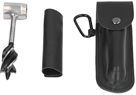 Professioneller Handbohrer Outdoor Tool mit Lederetui - Stahlgear für Camping und Ausrüstung