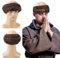 FOUNSHO Brown Monk Wig Short Straight Hair, Monk Fancy Dress Bowl Cut Funny Costume Wig Bald Head Cap with Brown Friar Hair Cut, Men's Party Halloween Old Man Cosplay