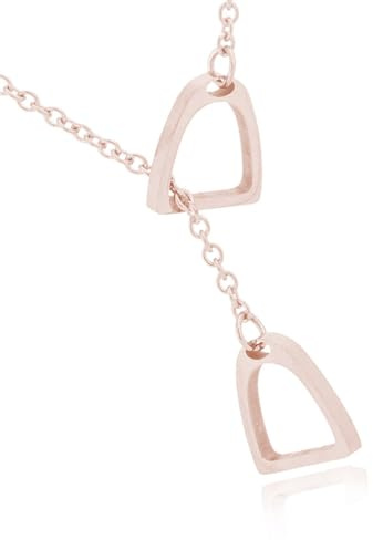 [Qsvbeeqj] Pferd Steigbügel Halskette mit Glücksbringer, Einzigartige Pferd Steigbügel Charm Halskette Elegant Hufeisen Anhänger Choker für Frauen