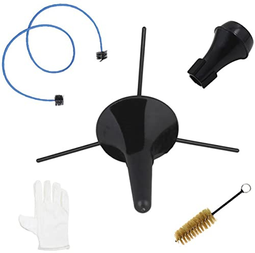 Toddmomy Trumpet Cleaning Kit with Valves Brush Casing Brush Replacement Gloves Stand for Efficient Trumpet Maintenance and Care