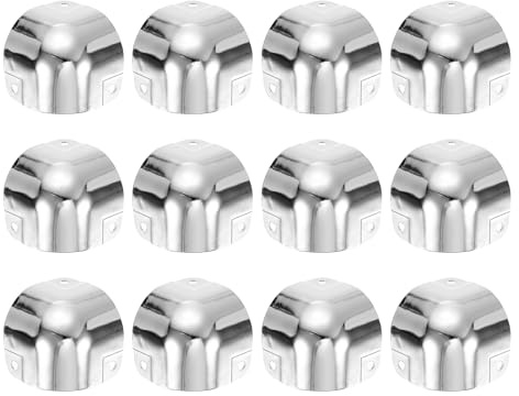 sourcing map 12 Pcs Decorative Box Corner Cover, 29mm Metal Edge Guard, Furniture Corner Edges Protector, Silver