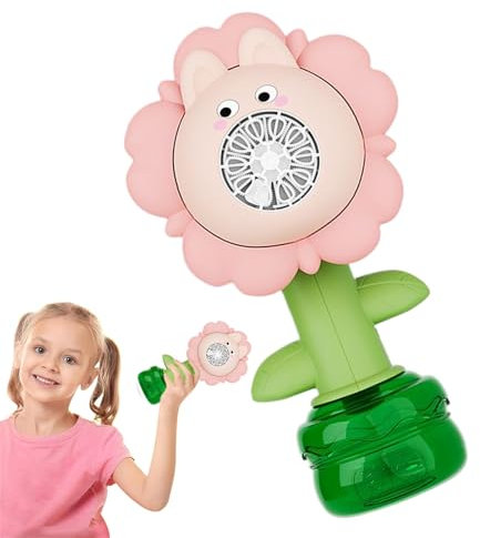 Blumenblasengebläse, Blumenblasenmaschine,Wiederaufladbares Bobble Machine Toy | Automatischer Blasenhersteller mit farbenfrohen Beleuchtung zum Geburtstag, Ostern und Dusche