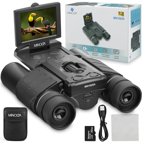 Minolta Binocolo digitale MN1025A 10x25 con fotocamera 4K UHD