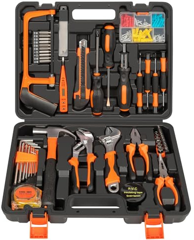 GALAX PRO Caja Herramientas Completa,Juego de Herramientas Completa 162 Piezas, Kit Herramientas de Mano,Caja profesional de herramientas Domésticas de Bricolaje para Oficinas y Jardín