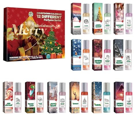Weihnachtsgeschenke für Frau Perfume Damendüfte, Pheromon Parfum Woman, Parfüm Adventskalender Damen, Pheromon Parfüm Set mit leichten und zarten Düften (12PCS)