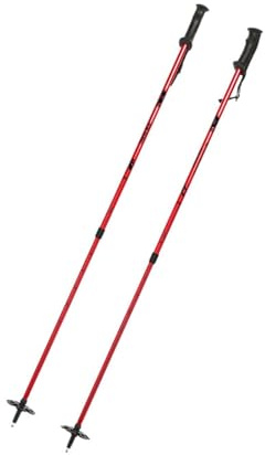 Gralara Bâtons de Randonnée, Bâtons de Ski pour Hommes et Femmes, Dragonne Réglable, Bâtons de Marche pour Le Snowboard et en Plein Air, Rouge
