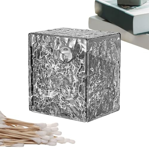 Generico Porta Bastoncini Cotonati | Astuccio Elegante con Apertura Angolata - Scatola da Parete Contenitore per Bastoncini Cotonati,per Bagno Camera da Trucchi e per Capelli