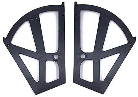 SENRISE - Bisagras de armario de almacenamiento, 1 par, para zapateros, con bastidor de plástico de dos capas, accesorios de repuesto para estante de zapatos, negro