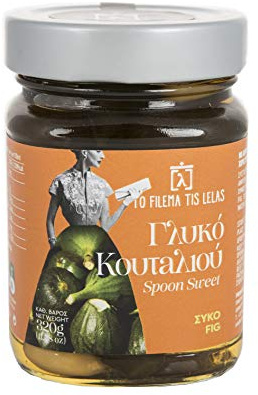 To Filema Tis Lelas Fruta en Almíbar Artesanal – Higo | Dulce de Cuchara Griego Hecho a Mano | Pack 2 x 320 g (Total 640 g) | Vegano, Sin Gluten y Sin Conservantes