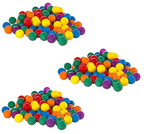 Intex Paquete de 100 bolas grandes de plástico multicolor para pozos de bolas (paquete de 3)