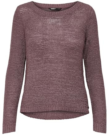 ONLY Dam Stickad tröja Onlgeena Xo L/S Pullover Knt Noos, Rosa Brun, XL