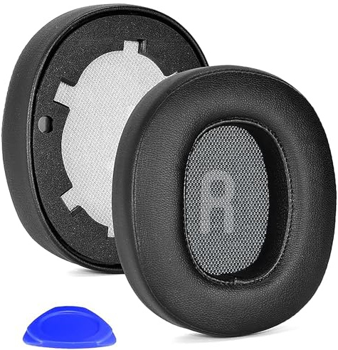 Tune 750BT Ersatz-Ohrpolster, kompatibel mit JBL Tune 700BT / 710BT / 700BTNC / 750BT / 760BTNC Kopfhörer, weiches Proteinleder, hochdichter Schaumstoff mit Geräuschunterdrückung, Schwarz