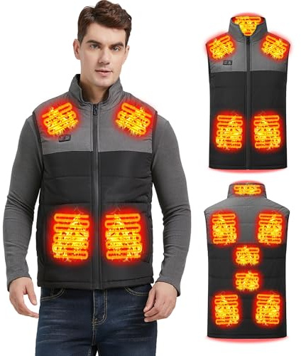joyvio Heated Vests - Heated Body Warmer for Women/Men Heated Gilet, 3 Temperature Levels Electric Heating Jacket, Machine Washable Heated Waistcoat