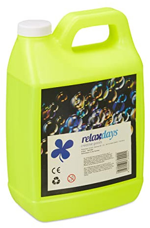 Relaxdays Seifenblasen Nachfüllkanister, 2l, Seifenblasenflüssigkeit, Hochzeit, Party, Seifenblasenlösung, Kinder, grün