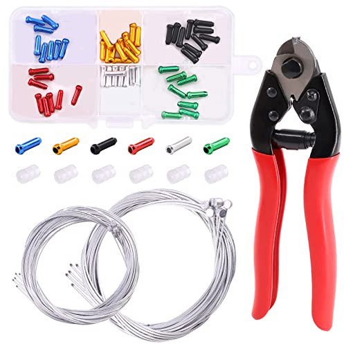 Swpeet Cable Caps for Bike Shift Alloy Bicycle Brake Cables End Caps