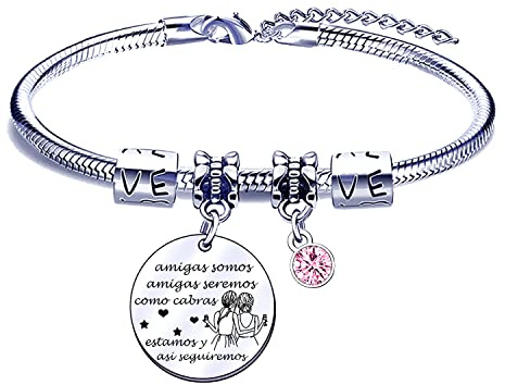 POIUYTRE Pulsera para Mejor Amiga, Regalo Original de Cumpleaños, Navidad, Graduación (1)