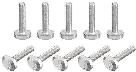 QUARKZMAN 20Stk T-Schlitz Bolzen M6x30mm T Schlitz Einsteigen Bolzen Schieben Bolzen 304 Edelstahl T Form Schrauben für T Spur