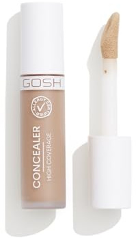 GOSH Concealer High Coverage 005 Tawny I Hohe Deckkraft I Flüssig Concealer zum Abdecken von Augenringen, Rötungen & Unreinheiten für empfindliche Haut I langanhaltend & Vegan I Pickel-Abdeckstift