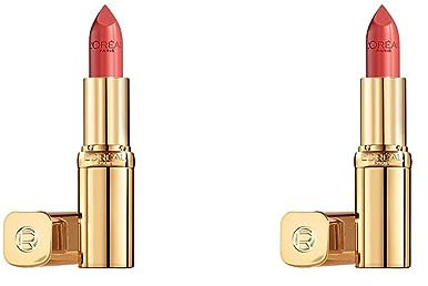 L'Oréal Paris Pflegender Lippenstift mit Satin Finish, Argan-Öl und Vitamin E, Color Riche Satin, Nr. 108 Copper Brown, 1 x 4,3 g (Packung mit 2)