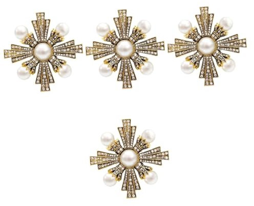 GALPADA 4stücke Dekorative Barock-brosche Für Damen Vintage Kreuz-anstecknadel Für Hochzeiten Partys Und Formelle Anlässe Leicht Und Robust Perfektes Accessoire Für