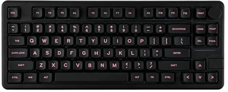 EPOMAKER Galaxy70 Aluminium Mechanische Gaming-Tastatur Kabellos, Thocky Hot Swap Gaming-Tastatur 75%, Bluetooth/2.4GHz/USB, Programmierbare Tasten & RGB (Schwarz Rosa, Zebra Linear Switch)
