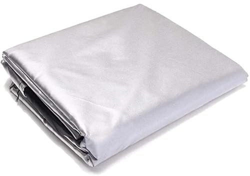 ZIBOXI Copertura for mobili Impermeabile Cucina da giardino esterna Impermeabile Pioggia Neve Fodere for sedie for divano Tavolo Sedia Copertura antipolvere(Silver,135X135X75cm)