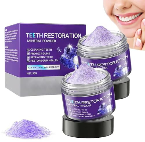 G_arageLine - Polvo mineral para restauración de dientes, polvo mineral de restauración dental, polvo mineral blanqueador de dientes, eficaz para fortalecer dientes y encías, aliento fresco (2)
