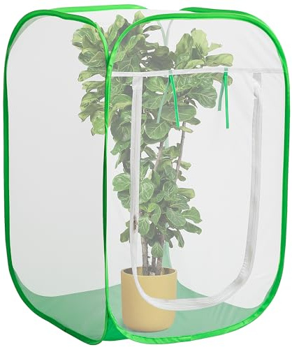 Pop-Up-Garten-Netz-Pflanzenabdeckung, Pflanzenschutz, Pflanzenschutz, Gartennetz, Käfig, Schädlingsschutz, Zelt mit Aufbewahrungstasche zum Schutz von Pflanzen, Gemüse, Obst vor Vögeln, Insekten, 61 x
