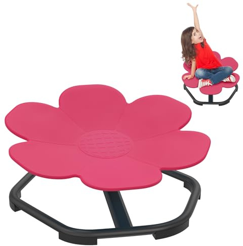 Froadp Chaise carrousel sensorielle autisme pour enfant - Chaise pivotante pour enfants - Entraînement physique et équilibre - Sensoriels - Autisme - Jouet d'équilibre - Rouge prune